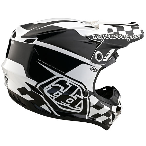 Image of Troy Lee Designs SKU 1036390 GP Check Up Helmet Size: XS Colors: White/Black (SKU 1036390)