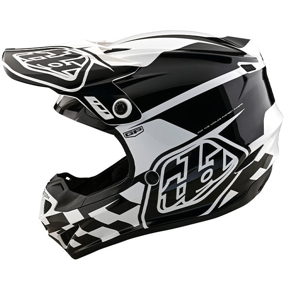 Image of Troy Lee Designs SKU 1036390 GP Check Up Helmet Size: XS Colors: White/Black (SKU 1036390)