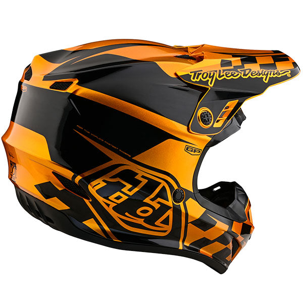 Image of Troy Lee Designs SKU 1046390 GP Check Up Helmet (Youth) Size: Y-MD Colors: Gold/Black (SKU 1046390)