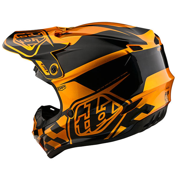 Image of Troy Lee Designs SKU 1046390 GP Check Up Helmet (Youth) Size: Y-MD Colors: Gold/Black (SKU 1046390)