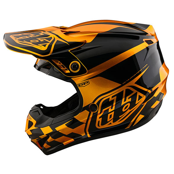 Image of Troy Lee Designs SKU 1046390 GP Check Up Helmet (Youth) Size: Y-MD Colors: Gold/Black (SKU 1046390)
