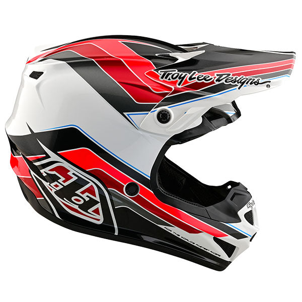 Image of Troy Lee Designs SKU 1095820 SE4 Polyacrylite Block MIPS Helmet Size: XS Colors: Charcoal/Navy (SKU 1095820)