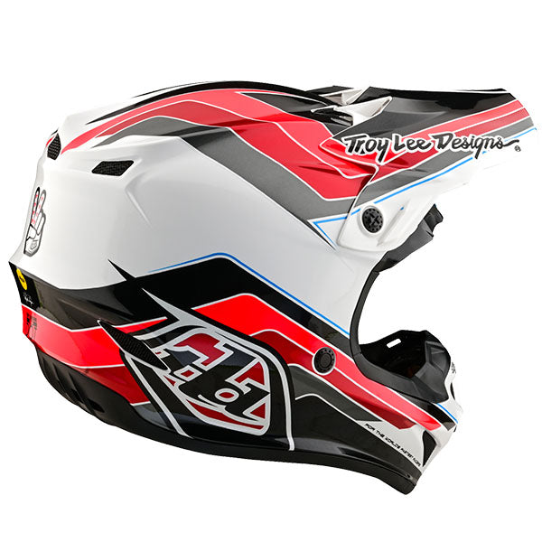 Image of Troy Lee Designs SKU 1095820 SE4 Polyacrylite Block MIPS Helmet Size: XS Colors: Charcoal/Navy (SKU 1095820)