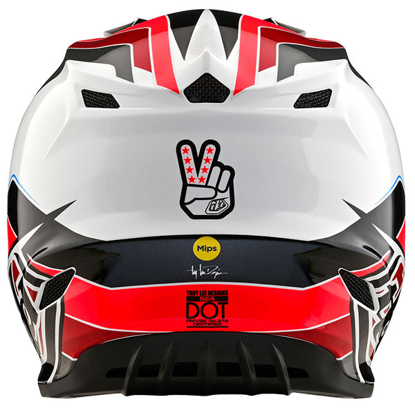 Image of Troy Lee Designs SKU 1095820 SE4 Polyacrylite Block MIPS Helmet Size: XS Colors: Charcoal/Navy (SKU 1095820)