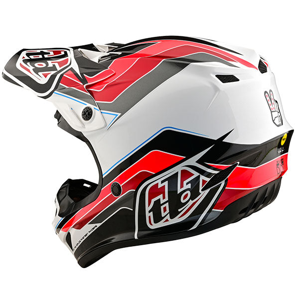 Image of Troy Lee Designs SKU 1095820 SE4 Polyacrylite Block MIPS Helmet Size: XS Colors: Charcoal/Navy (SKU 1095820)