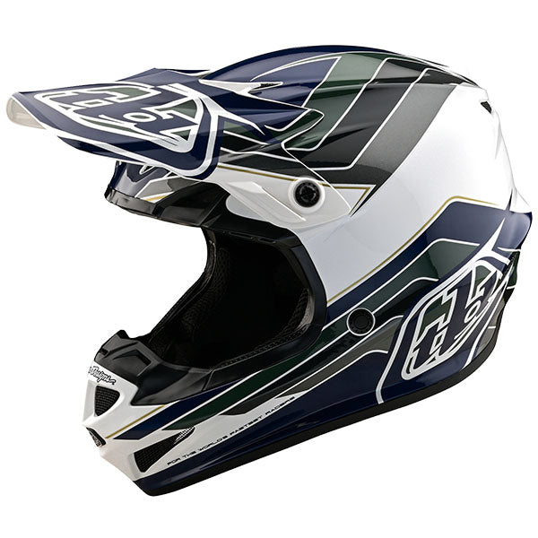 Image of Troy Lee Designs SKU 1095820 SE4 Polyacrylite Block MIPS Helmet Size: XS Colors: Charcoal/Navy (SKU 1095820)