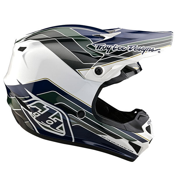 Image of Troy Lee Designs SKU 1095820 SE4 Polyacrylite Block MIPS Helmet Size: XS Colors: Charcoal/Navy (SKU 1095820)