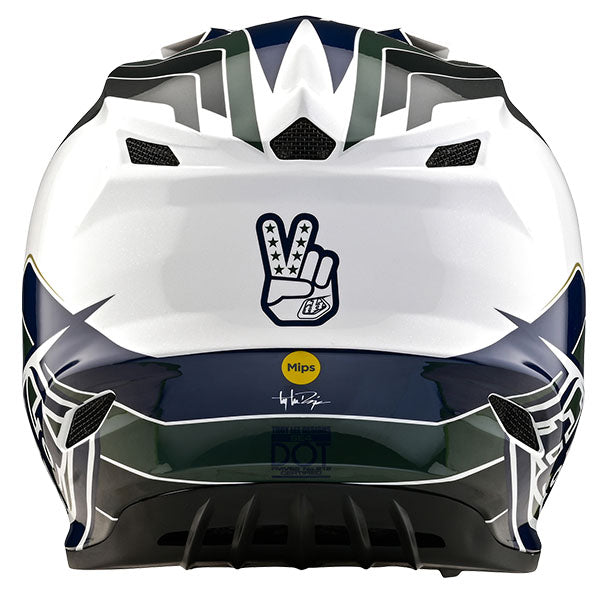Image of Troy Lee Designs SKU 1095820 SE4 Polyacrylite Block MIPS Helmet Size: XS Colors: Charcoal/Navy (SKU 1095820)