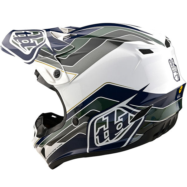 Image of Troy Lee Designs SKU 1095820 SE4 Polyacrylite Block MIPS Helmet Size: XS Colors: Charcoal/Navy (SKU 1095820)