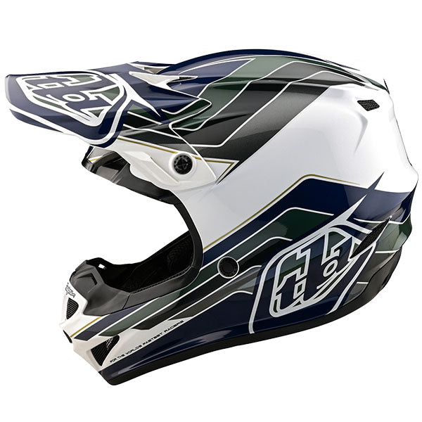 Image of Troy Lee Designs SKU 1095820 SE4 Polyacrylite Block MIPS Helmet Size: XS Colors: Charcoal/Navy (SKU 1095820)