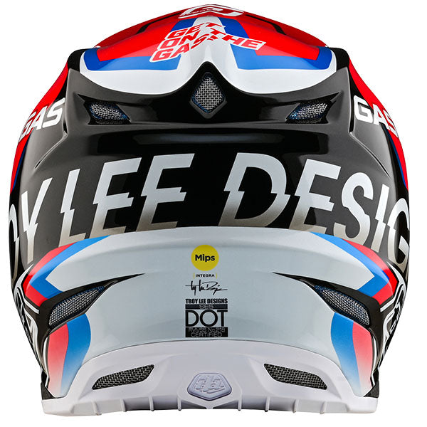 Image of Troy Lee Designs SKU 1826150 SE5 Composite GasGas Fumes MIPS Helmet Size: XS Colors: Red/Black (SKU 1826150)
