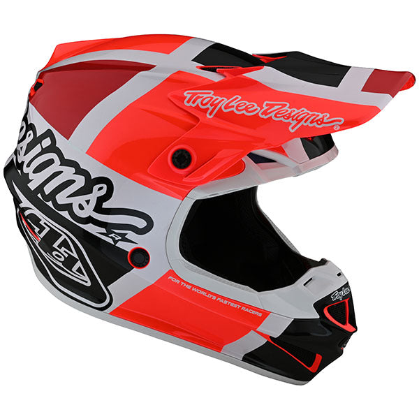 Image of Troy Lee Designs SKU 1099770 SE4 Polyacrylite Quattro Matte Helmet Size: XS Colors: Red/Charcoal (SKU 1099770)