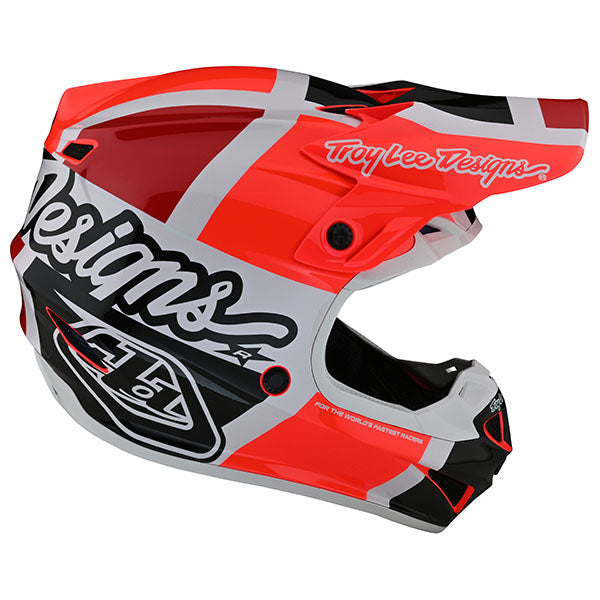 Image of Troy Lee Designs SKU 1099770 SE4 Polyacrylite Quattro Matte Helmet Size: XS Colors: Red/Charcoal (SKU 1099770)