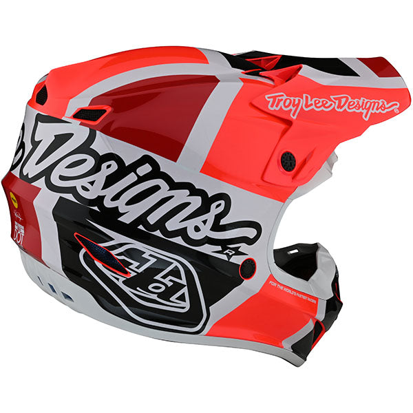 Image of Troy Lee Designs SKU 1099770 SE4 Polyacrylite Quattro Matte Helmet Size: XS Colors: Red/Charcoal (SKU 1099770)