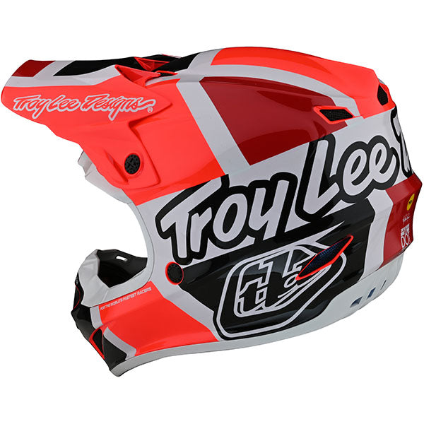 Image of Troy Lee Designs SKU 1099770 SE4 Polyacrylite Quattro Matte Helmet Size: XS Colors: Red/Charcoal (SKU 1099770)