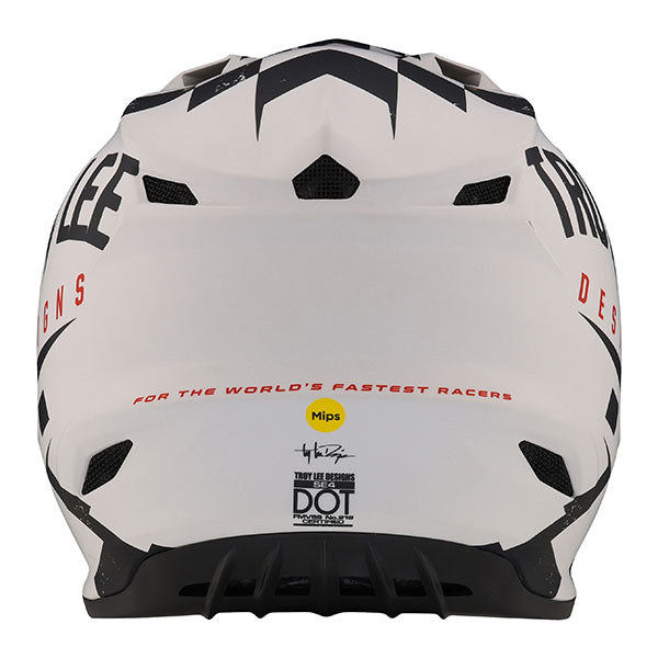 Image of Troy Lee Designs SKU 1090420 SE4 Polyacrylite Race Shop MIPS Helmet Size: XS Colors: Black/Gold (SKU 1090420)