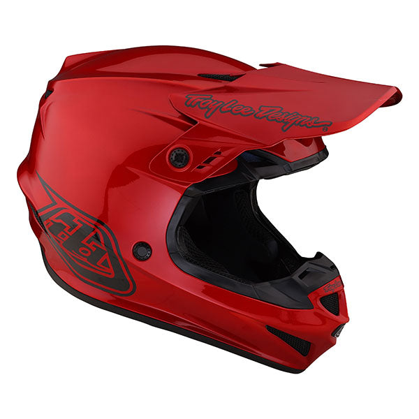 Image of Troy Lee Designs SKU 1039310 GP Mono Helmet Size: XS Colors: Red (SKU 1039310)