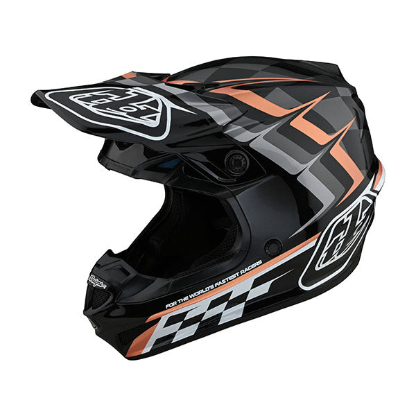 Image of Troy Lee Designs SKU 1093270 SE4 Polyacrylite Warped Helmet Size: XS Colors: Black (SKU 1093270)