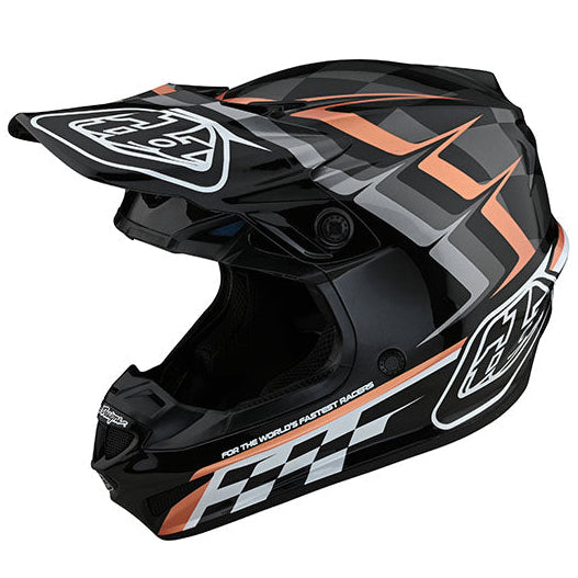 Image of Troy Lee Designs SKU 1093270 SE4 Polyacrylite Warped Helmet Size: XS (SKU 1093270)