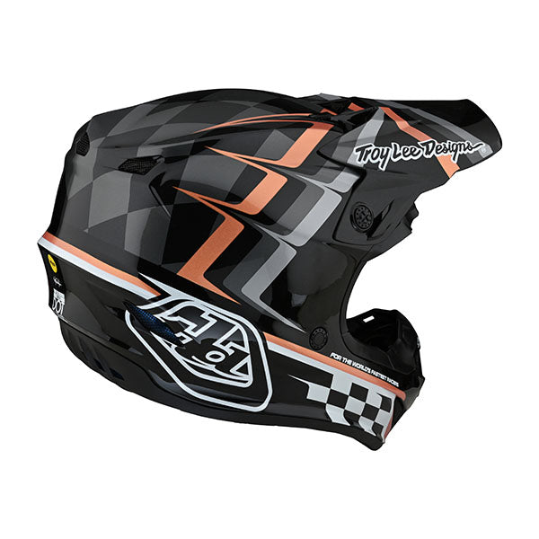 Image of Troy Lee Designs SKU 1093270 SE4 Polyacrylite Warped Helmet Size: XS Colors: Black (SKU 1093270)