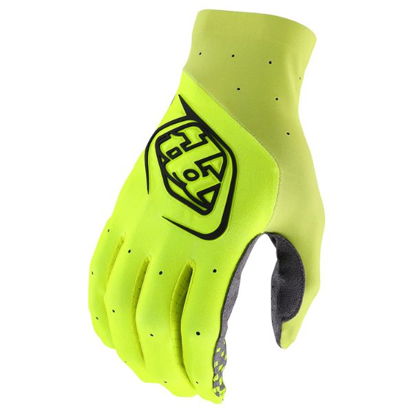Product image of Troy Lee Designs 45400307 SE Ultra Glove FloYel 1 motocross gloves showing fit, construction, and colorway | Available at BTO Sports