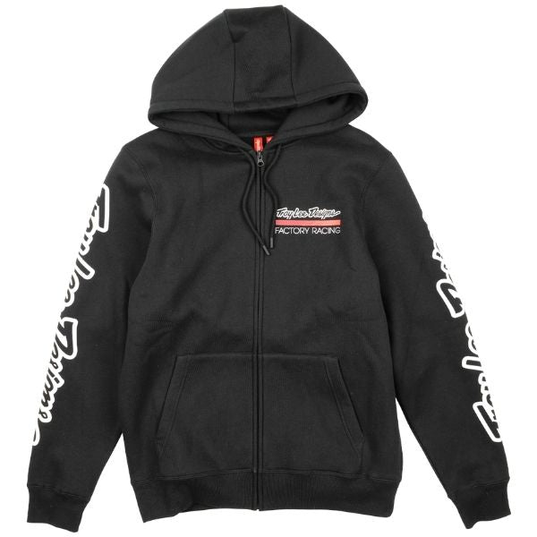 730669002, Troy Lee Designs, Factory Racing Zip Up Hoodie, colors: Black/Red, sizes: SM, MD, LG, XL, 2X product photo