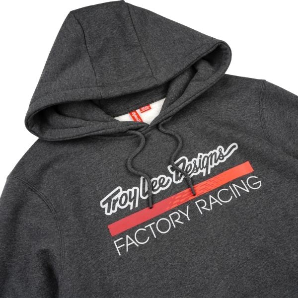 731669006, Troy Lee Designs, Factory Racing Pullover Hoodie, colors: Black Heather/Red, Navy/Blue, Black/Reflective, sizes: SM, MD, LG, XL, 2X product photo