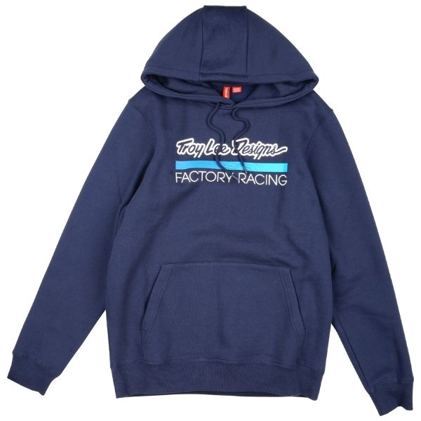 731669013, Troy Lee Designs, Factory Racing Pullover Hoodie, colors: Black Heather/Red, Navy/Blue, Black/Reflective, sizes: SM, MD, LG, XL, 2X product photo