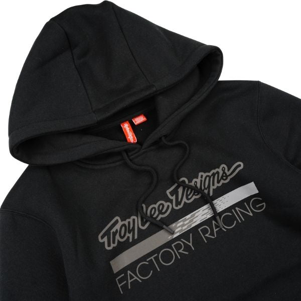 731669002, Troy Lee Designs, Factory Racing Pullover Hoodie, colors: Black Heather/Red, Navy/Blue, Black/Reflective, sizes: SM, MD, LG, XL, 2X product photo