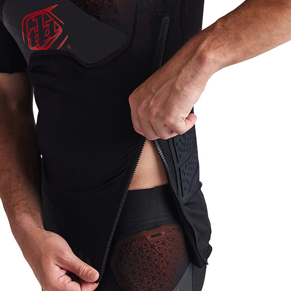 Troy Lee Designs Stage Ghost D30 Short Sleeve Base Layer product image in Blk sizes SM, MD, LG, XL SKU 56290600. Base Layer Shirt | Available at BTO Sports