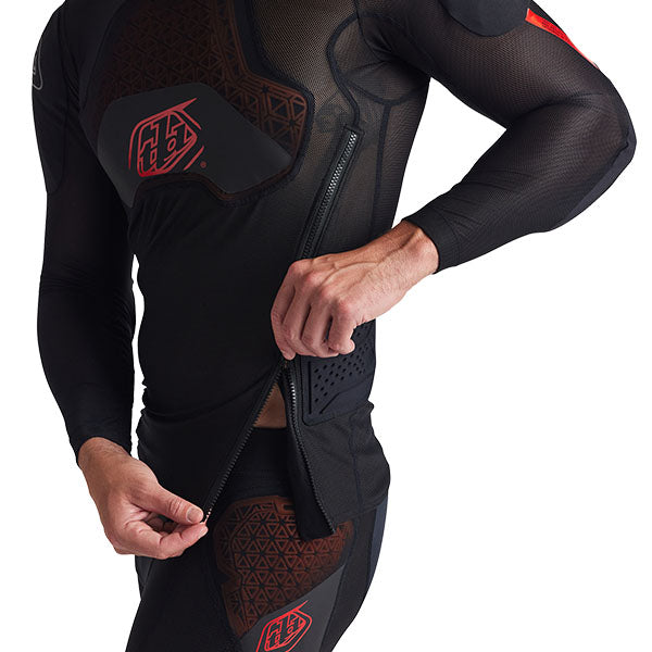 Troy Lee Designs Stage Ghost D30 Base Layer product image in Blk sizes SM, MD, LG, XL SKU 56190600. Base Layer Shirt | Available at BTO Sports