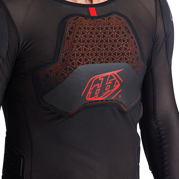 Troy Lee Designs Stage Ghost D30 Base Layer product image in Blk sizes SM, MD, LG, XL SKU 56190600. Base Layer Shirt | Available at BTO Sports
