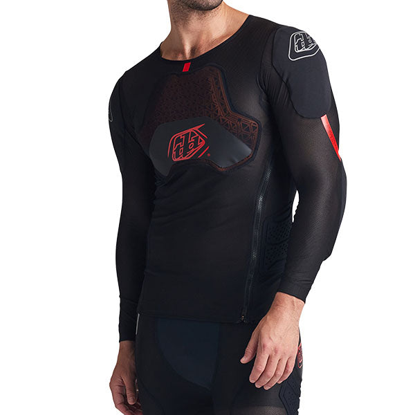 Troy Lee Designs Stage Ghost D30 Base Layer product image in Blk sizes SM, MD, LG, XL SKU 56190600. Base Layer Shirt | Available at BTO Sports