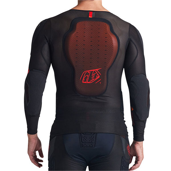 Troy Lee Designs Stage Ghost D30 Base Layer rear view in Blk sizes SM, MD, LG, XL SKU 56190600. Base Layer Shirt | Available at BTO Sports
