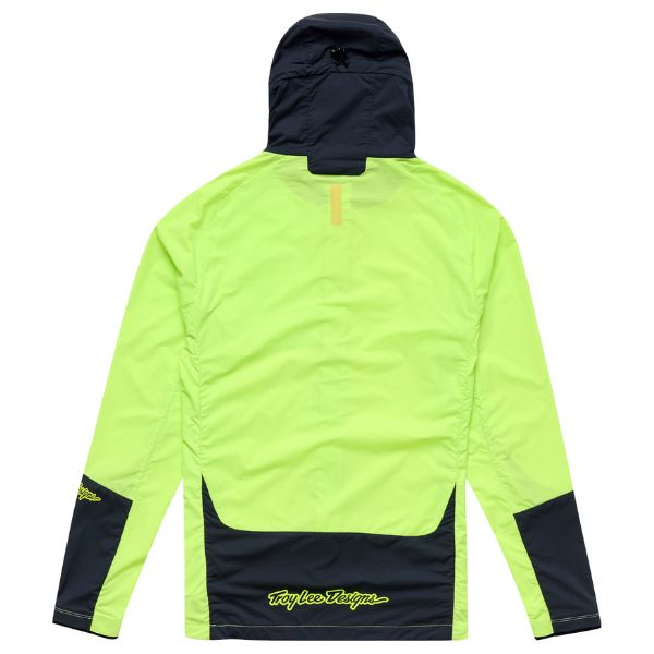 Troy Lee Designs Drift Mono Windbreaker Mountain Bike side view in Glo/Ylw sizes XS, SM, MD, LG, XL, 2X SKU 87593102. Riding Jacket | Available at BTO Sports