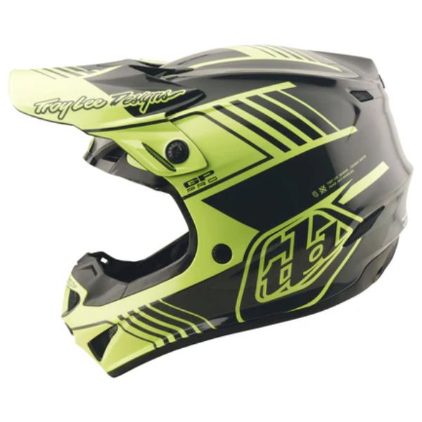 High-resolution studio image of Troy Lee Designs - GP Pro Segment MIPS Helmet (Youth); showing helmet shell shape and vent layout; SKU 1047730