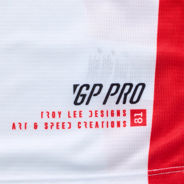 High-resolution studio image of Troy Lee Designs - GP Pro Frames Jersey; showing fabric texture, panel layout, and graphics; SKU 3772620; Sizes: S-2XL