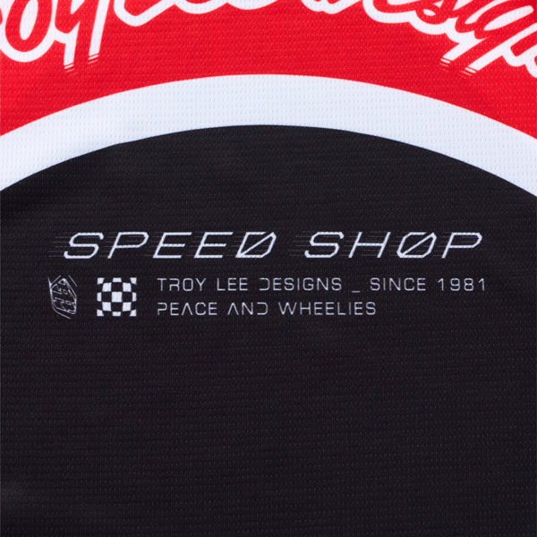 Clean studio shot of Troy Lee Designs - GP Pro Swerve Jersey; showing fabric texture, panel layout, and graphics; SKU 3778680; Sizes: S-2XL