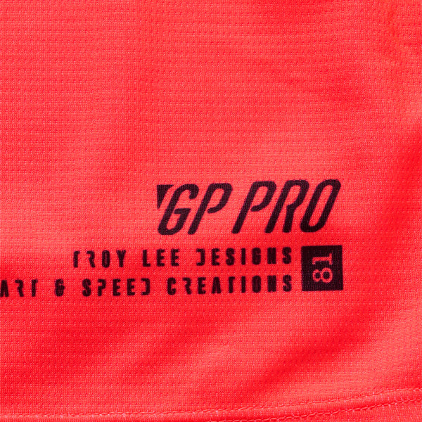 High-resolution studio image of Troy Lee Designs - GP Pro Swerve Jersey; showing fabric texture, panel layout, and graphics; SKU 3778680; Sizes: S-2XL