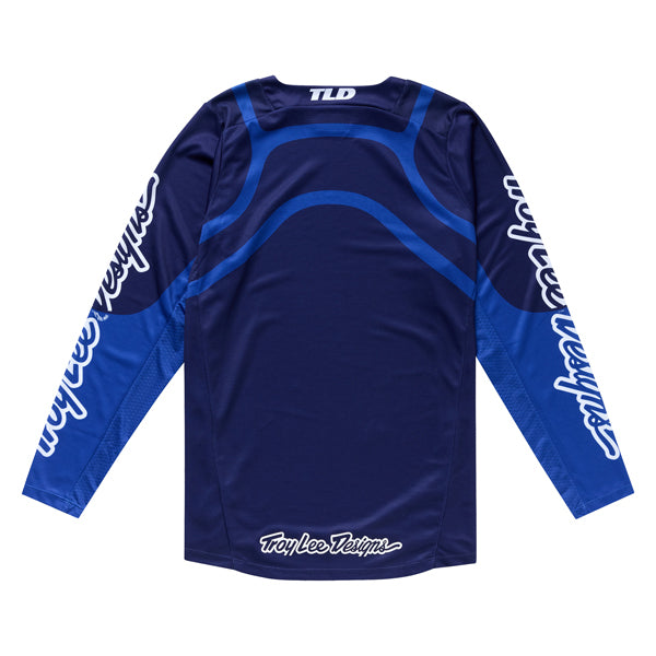Clean studio shot of Troy Lee Designs - GP Pro Swerve Jersey; showing fabric texture, panel layout, and graphics; SKU 3778680; Sizes: S-2XL