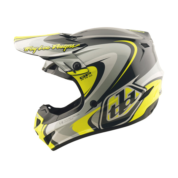 Professional studio photo of Troy Lee Designs - GP Pro Crossover MIPS Helmet; showing helmet shell shape and vent layout; SKU 1017690; Sizes: XS-2XL