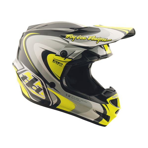 Professional studio photo of Troy Lee Designs - GP Pro Crossover MIPS Helmet; showing helmet shell shape and vent layout; SKU 1017690; Sizes: XS-2XL