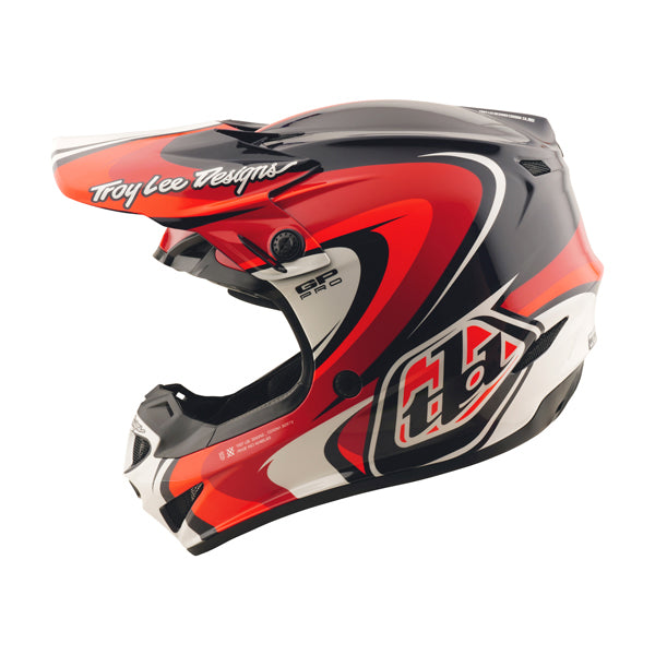 Studio photo on a white background of Troy Lee Designs - GP Pro Crossover MIPS Helmet; showing helmet shell shape and vent layout; SKU 1017690