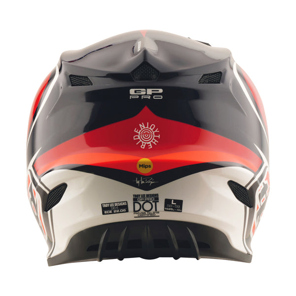 Professional studio photo of Troy Lee Designs - GP Pro Crossover MIPS Helmet; showing helmet shell shape and vent layout; SKU 1017690; Sizes: XS-2XL