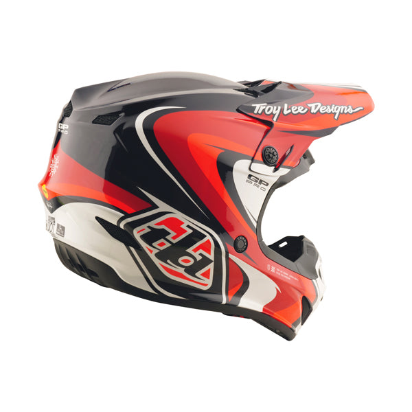 Crisp studio image on a white background of Troy Lee Designs - GP Pro Crossover MIPS Helmet; showing helmet shell shape and vent layout; SKU 1017690