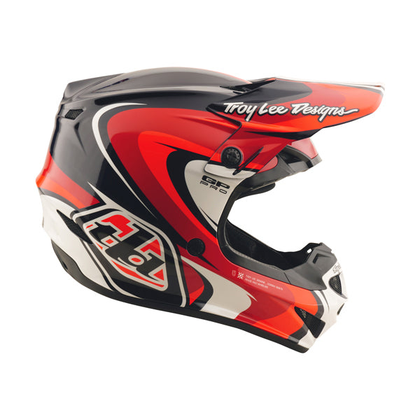 High-resolution studio image of Troy Lee Designs - GP Pro Crossover MIPS Helmet; showing helmet shell shape and vent layout; SKU 1017690; Sizes: XS-2XL