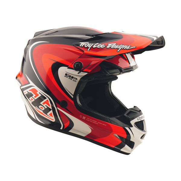 Studio photo on a white background of Troy Lee Designs - GP Pro Crossover MIPS Helmet; showing helmet shell shape and vent layout; SKU 1017690