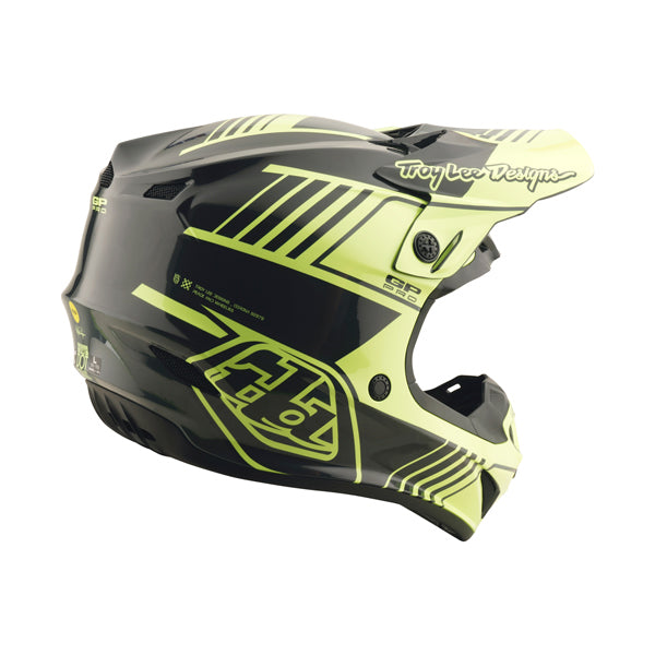 Clean studio shot of Troy Lee Designs - GP Pro Segment MIPS Helmet; showing helmet shell shape and vent layout; SKU 1017730; Sizes: XS-2XL