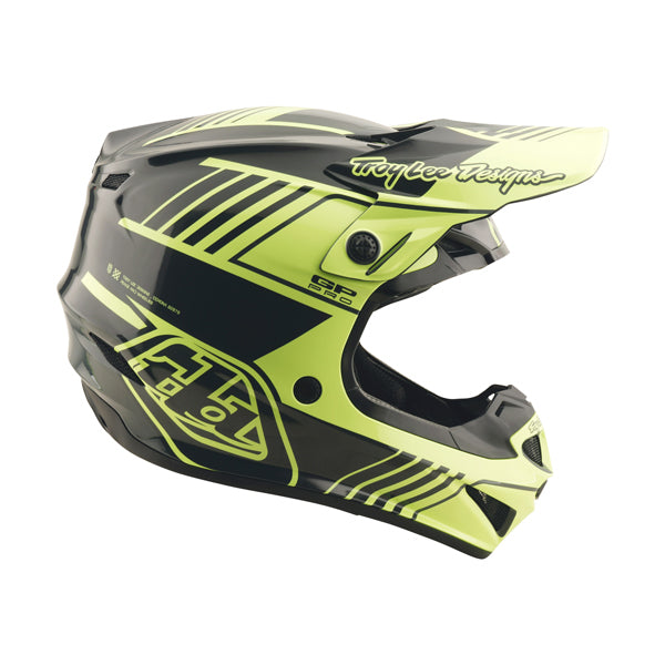 Professional studio photo of Troy Lee Designs - GP Pro Segment MIPS Helmet; showing helmet shell shape and vent layout; SKU 1017730; Sizes: XS-2XL