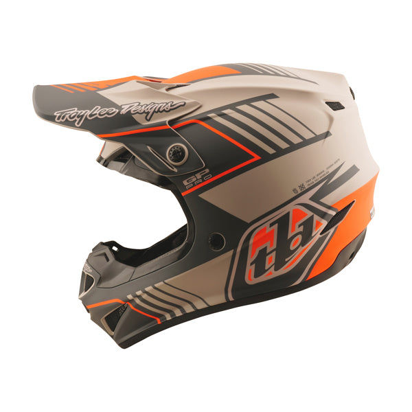 Clean studio shot of Troy Lee Designs - GP Pro Segment MIPS Helmet; showing helmet shell shape and vent layout; SKU 1017730; Sizes: XS-2XL